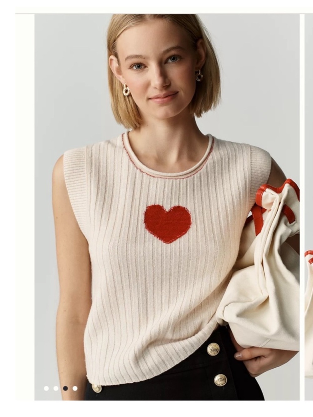 NWT ANTHROPOLOGY Pilcro Heart Crew-Neck Muscle Sweater - Picture 3 of 5